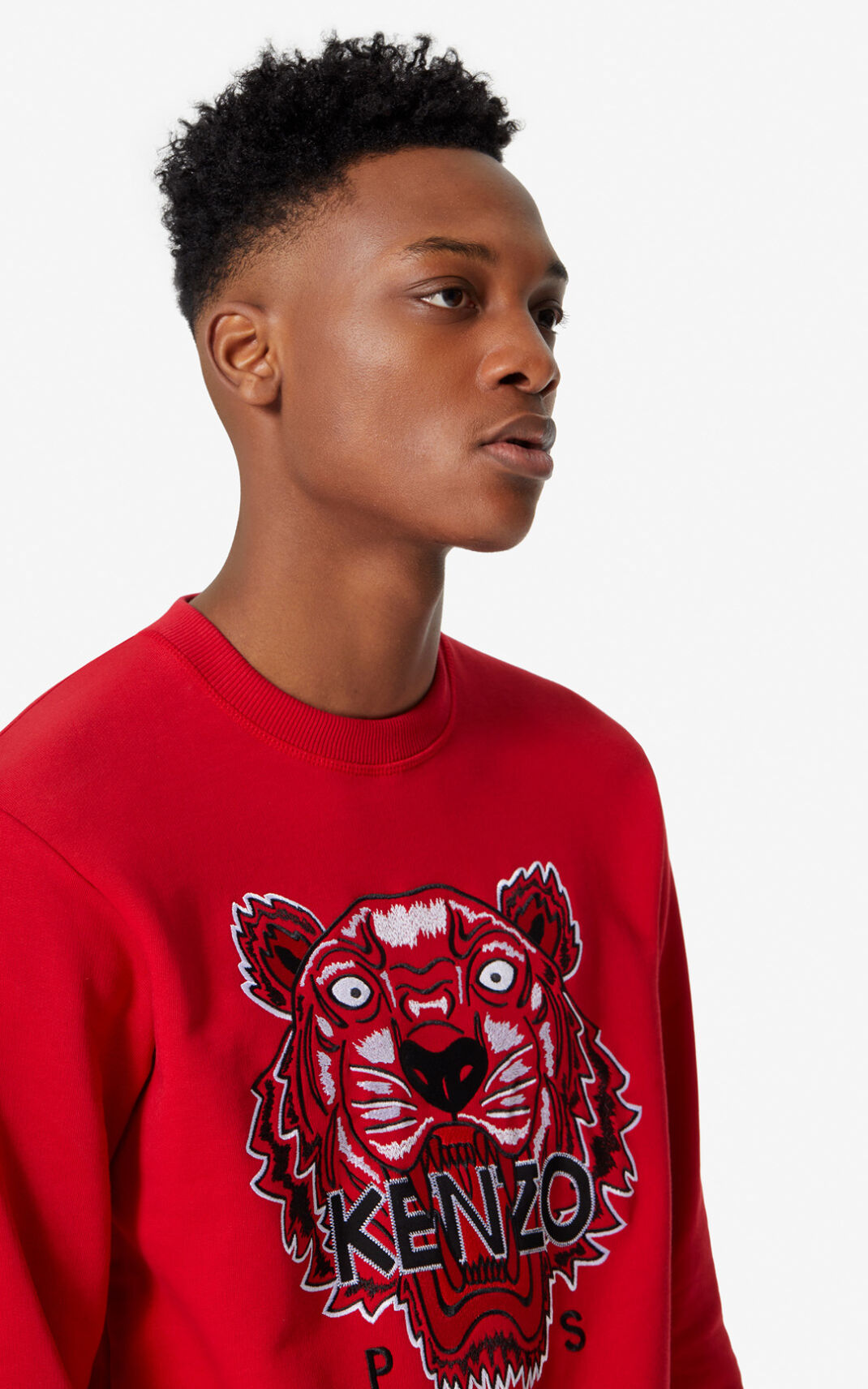Kenzo Tiger Sweatshirt Red For Mens 4170GJNST